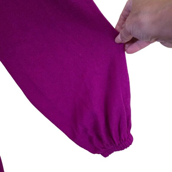 Universal Standard X J.Crew Mockneck Wool Blend Raspberry Sweater Dress Size M - Picture 5 of 7